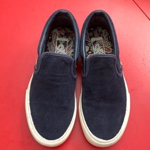 VAN'S Navy Blue unisex 5.5M 7W slip on sneakers